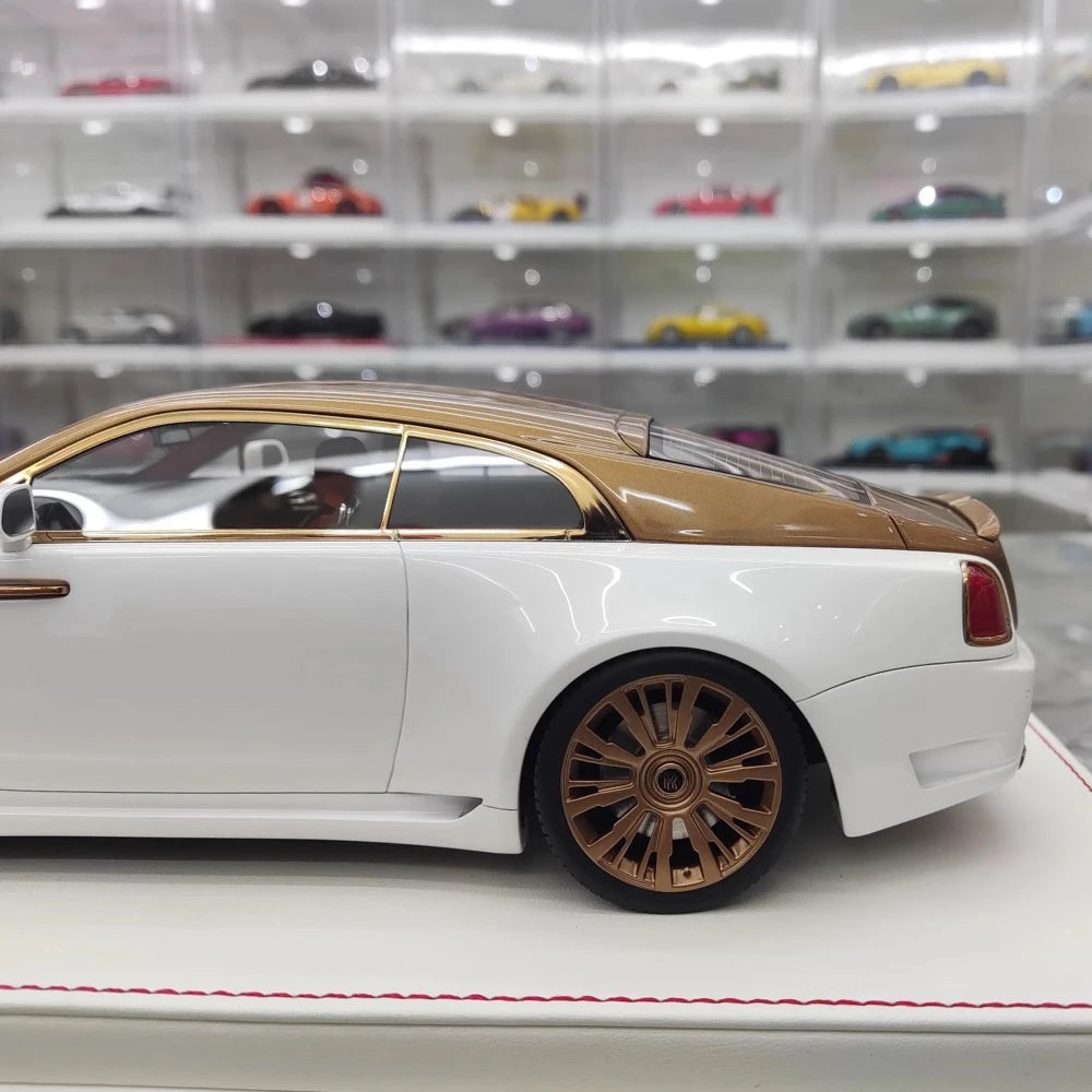 [Davis & Giovanni] 1:18 Rolls-Royce 2013 Wraith Novitec Spofec White & Gold Model Car Resin