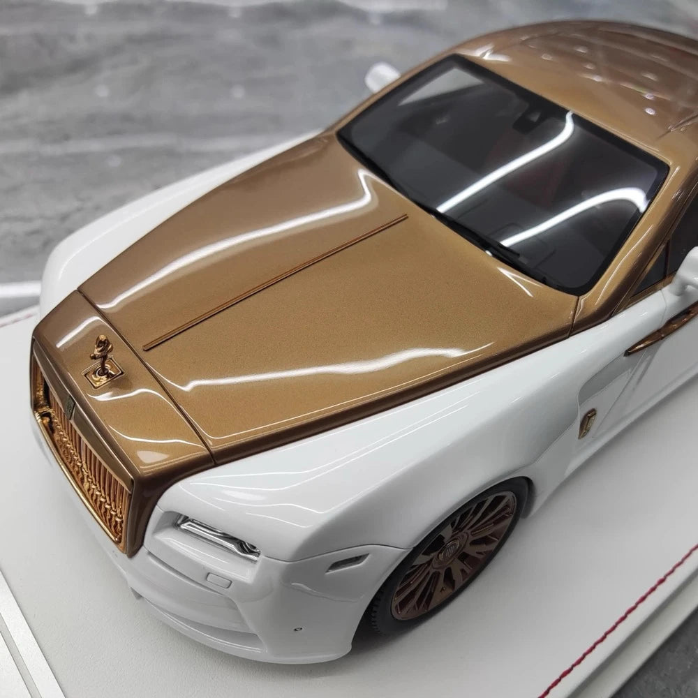 [Davis & Giovanni] 1:18 Rolls-Royce 2013 Wraith Novitec Spofec White & Gold Model Car Resin