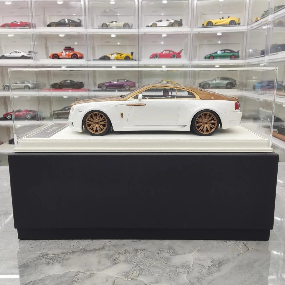 [Davis & Giovanni] 1:18 Rolls-Royce 2013 Wraith Novitec Spofec White & Gold Model Car Resin