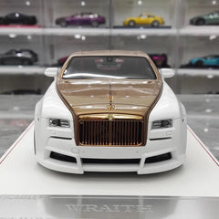 [Davis & Giovanni] 1:18 Rolls-Royce 2013 Wraith Novitec Spofec White & Gold Model Car Resin