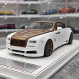 [Davis & Giovanni] 1:18 Rolls-Royce 2013 Wraith Novitec Spofec White & Gold Model Car Resin