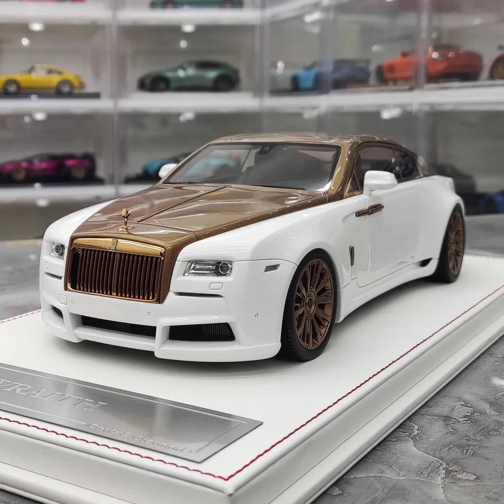 [Davis & Giovanni] 1:18 Rolls-Royce 2013 Wraith Novitec Spofec White & Gold Model Car Resin