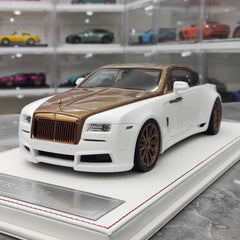 [Davis & Giovanni] 1:18 Rolls-Royce 2013 Wraith Novitec Spofec White & Gold Model Car Resin