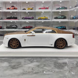 [Davis & Giovanni] 1:18 Rolls-Royce 2013 Wraith Novitec Spofec White & Gold Model Car Resin