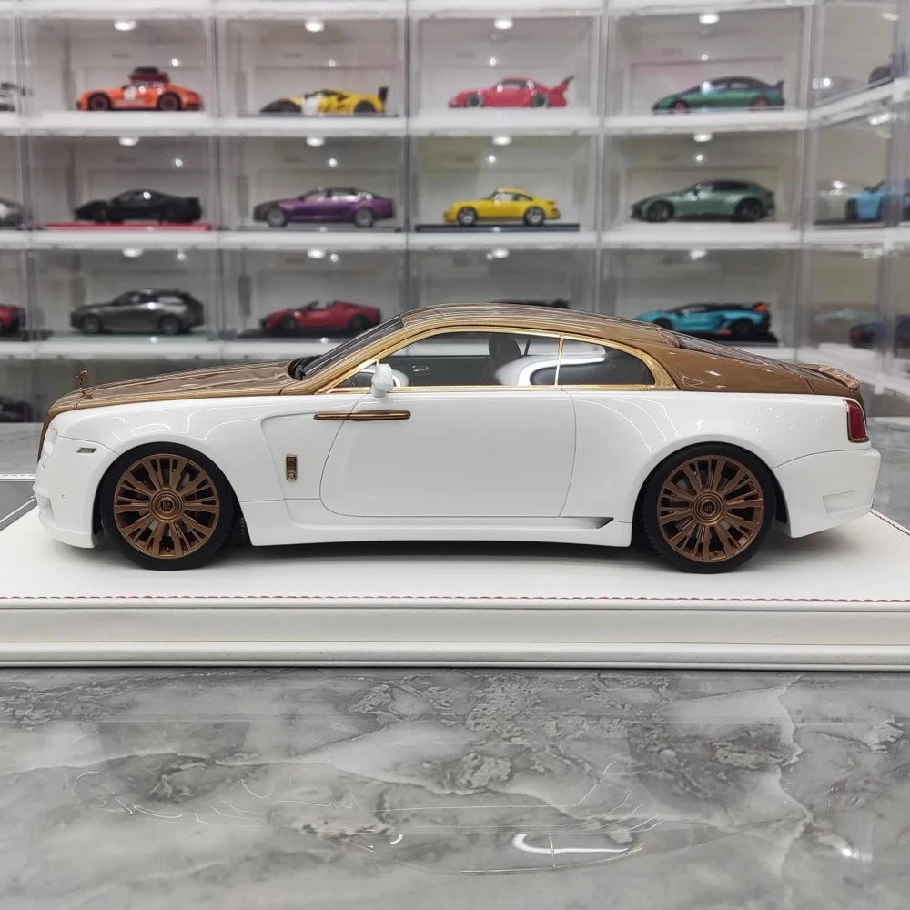 [Davis & Giovanni] 1:18 Rolls-Royce 2013 Wraith Novitec Spofec White & Gold Model Car Resin