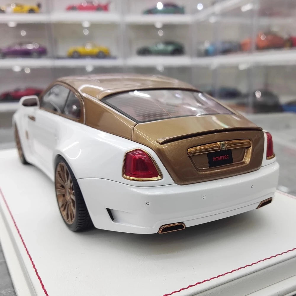 [Davis & Giovanni] 1:18 Rolls-Royce 2013 Wraith Novitec Spofec White & Gold Model Car Resin