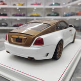 [Davis & Giovanni] 1:18 Rolls-Royce 2013 Wraith Novitec Spofec White & Gold Model Car Resin