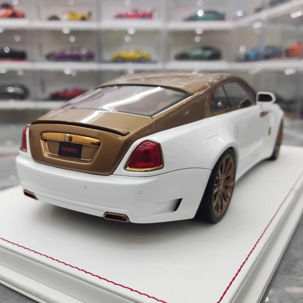 [Davis & Giovanni] 1:18 Rolls-Royce 2013 Wraith Novitec Spofec White & Gold Model Car Resin