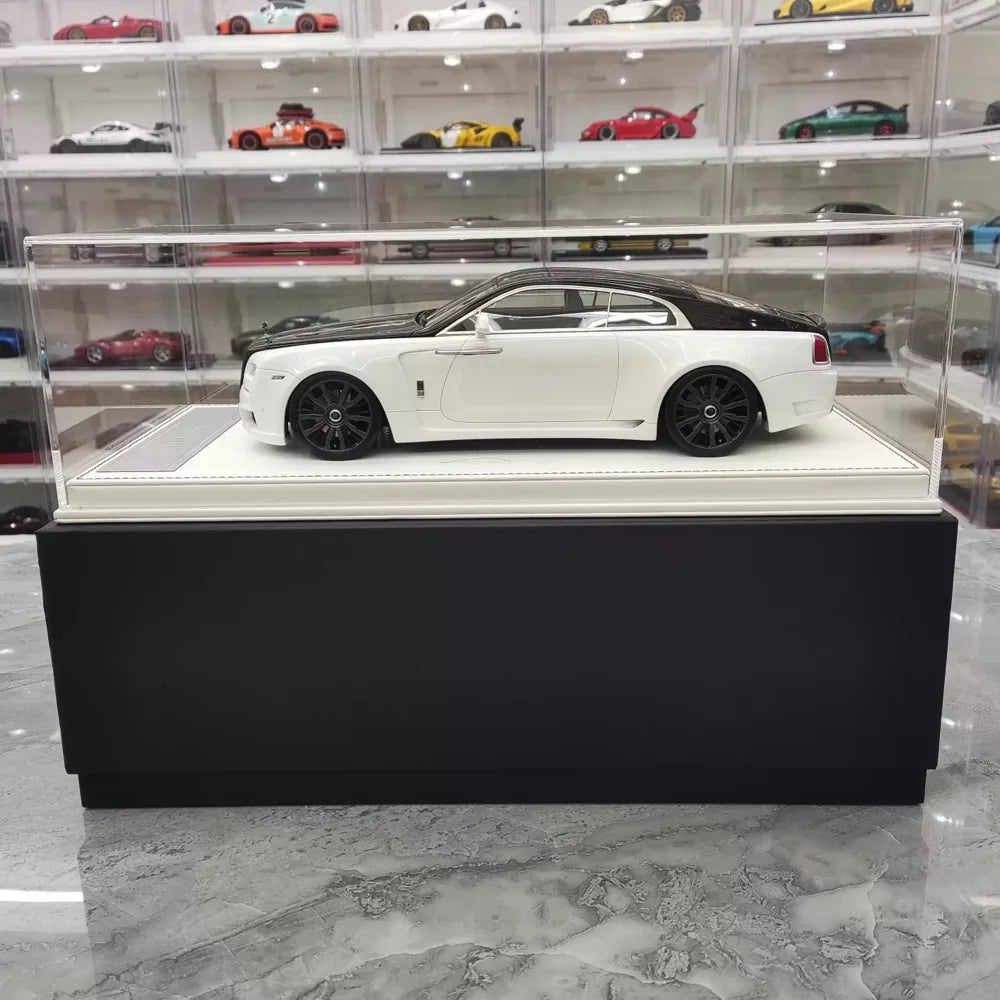 [Davis & Giovanni] 1:18 Rolls-Royce 2013 Wraith Novitec vit & svart modellbil harts