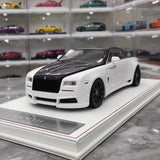 [Davis & Giovanni] 1:18 Rolls-Royce 2013 Wraith Novitec vit & svart modellbil harts