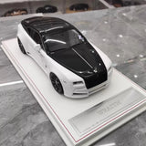 [Davis & Giovanni] 1:18 Rolls-Royce 2013 Wraith Novitec vit & svart modellbil harts