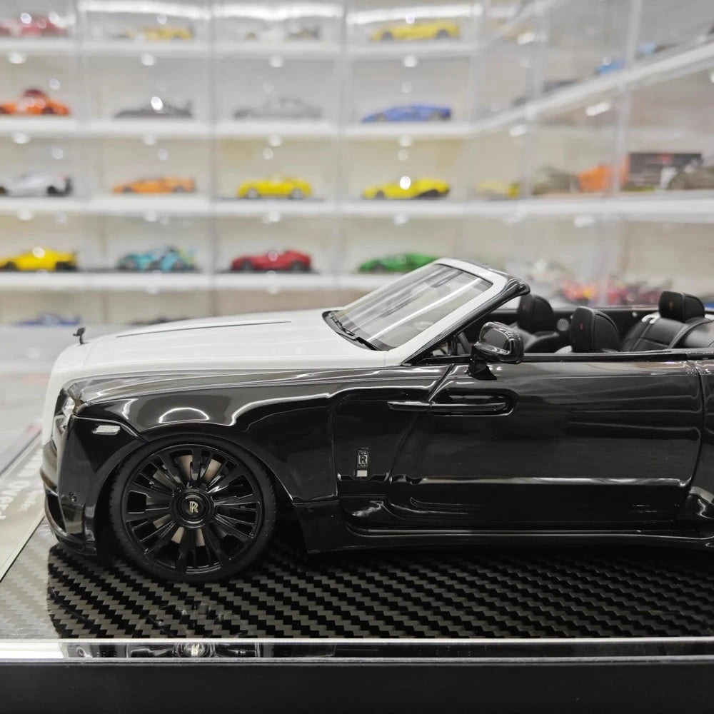 [Davis & Giovanni] 1:18 Rolls-Royce 2015 Dawn Novitec Spofec nero & bianco modellino di auto resina