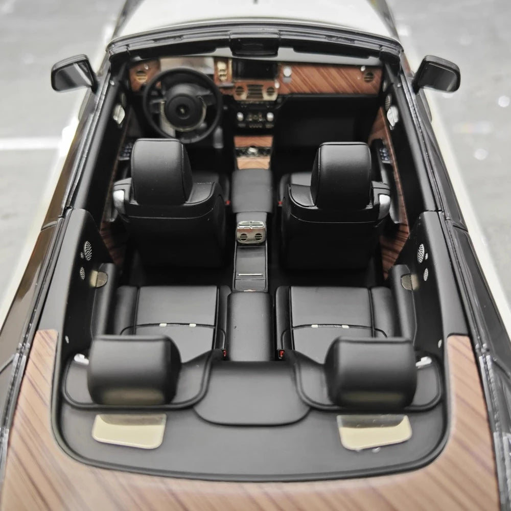[Davis & Giovanni] 1:18 Rolls-Royce 2015 Dawn Novitec Spofec nero & bianco modellino di auto resina