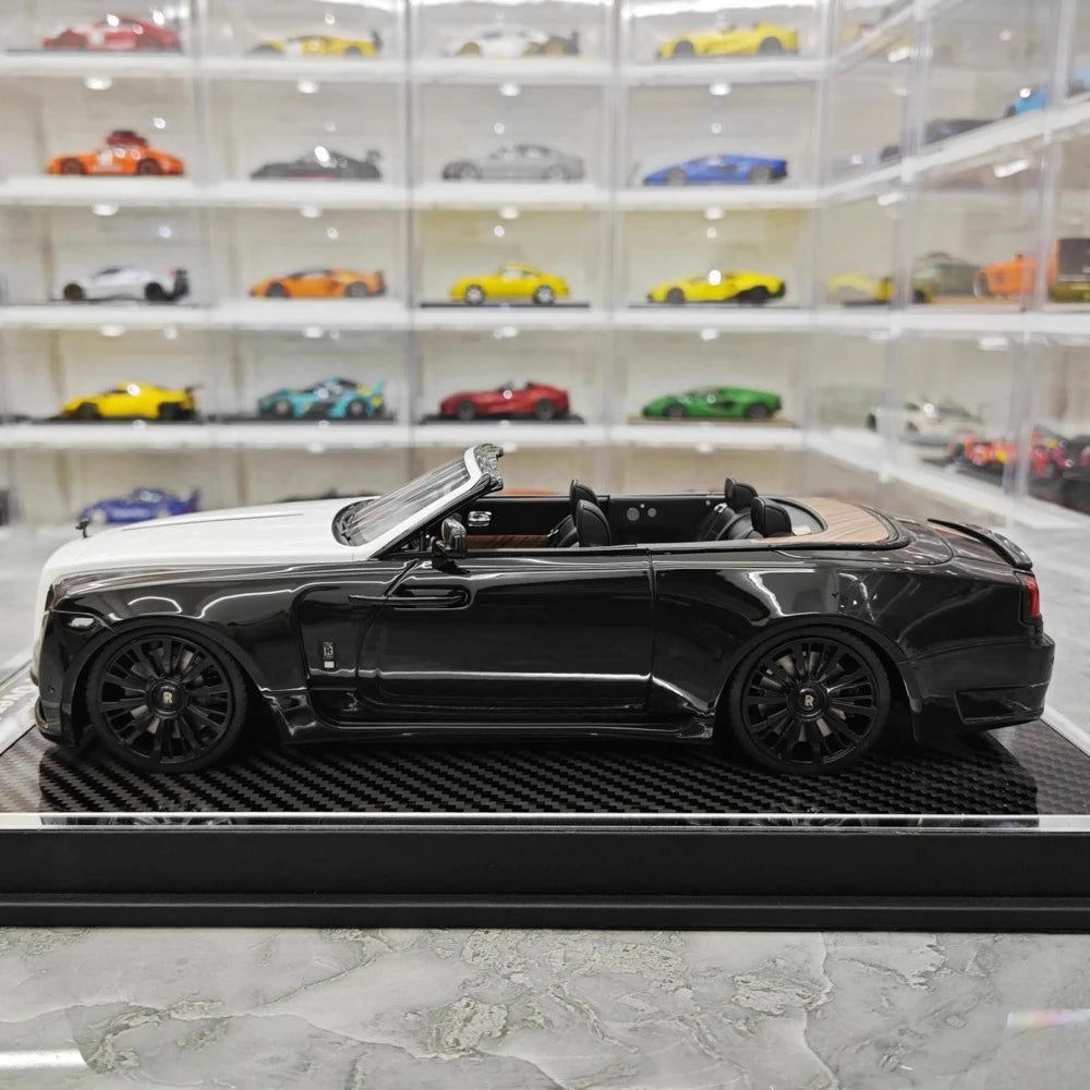 [Davis & Giovanni] 1:18 Rolls-Royce 2015 Dawn Novitec Spofec nero & bianco modellino di auto resina