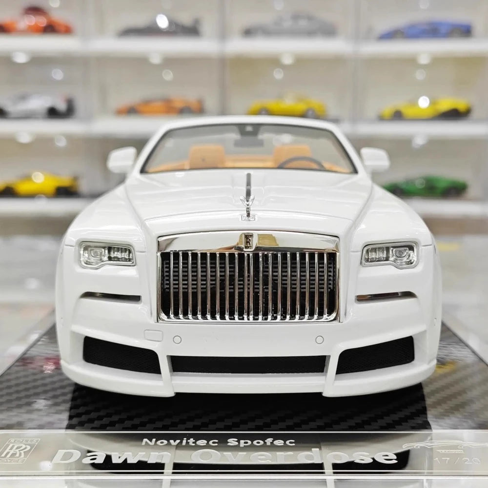 [Davis & Giovanni] 1:18 Rolls-Royce 2015 Dawn Novitec Spofec bianco modellino di auto resina