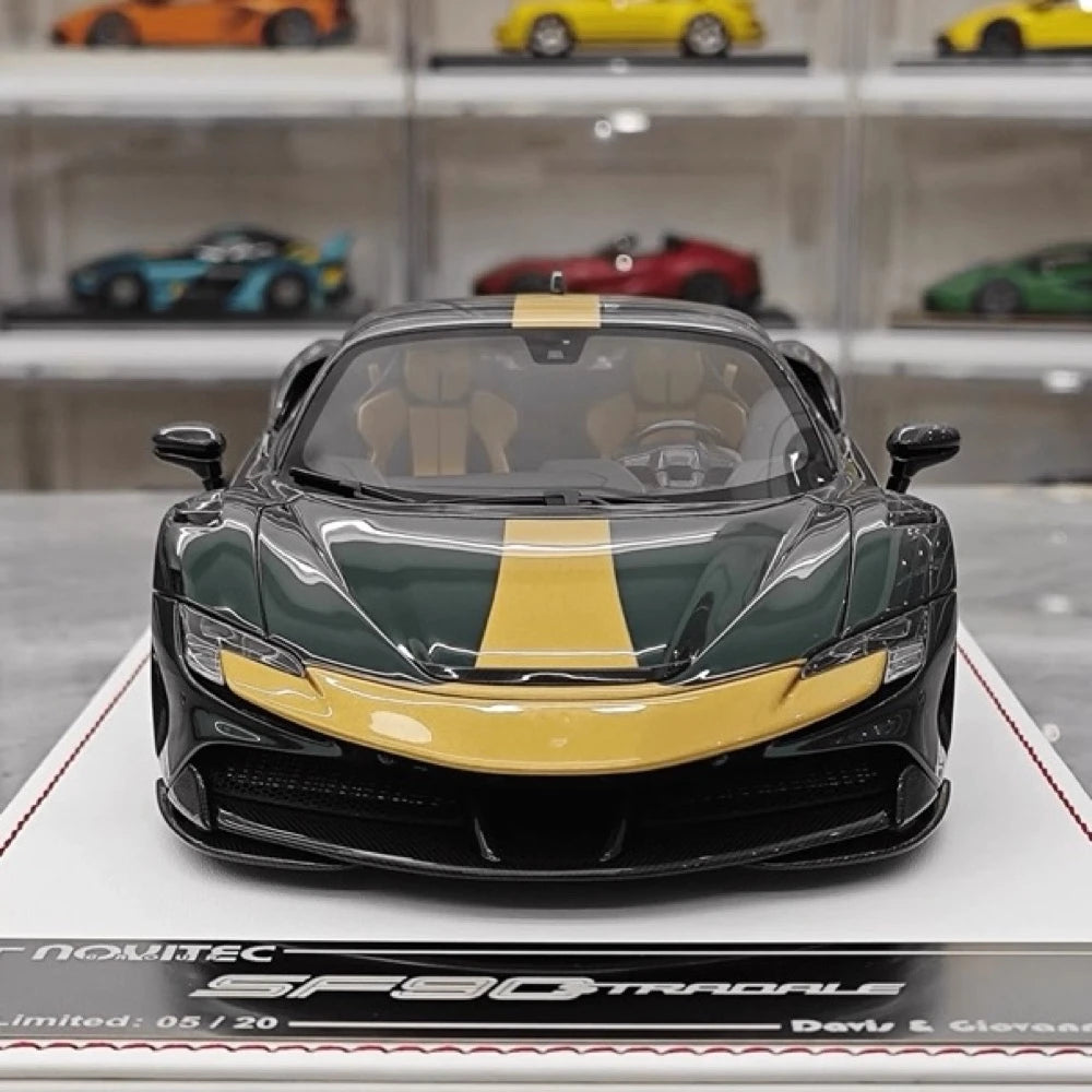 [Davis & Giovanni] 1:18 Ferrari 2023 SF90 Spider Novitec Green Model Car Resin