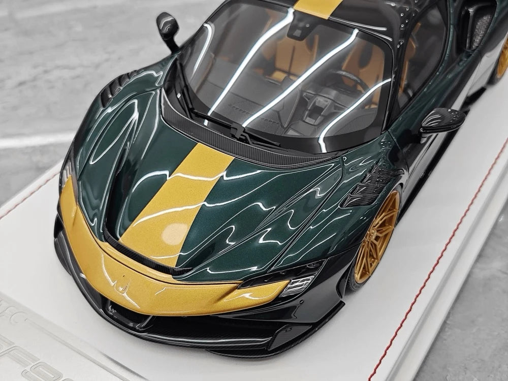 [Davis & Giovanni] 1:18 Ferrari 2023 SF90 Spider Novitec Green Model Car Resin