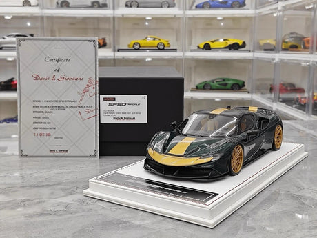 [Davis & Giovanni] 1:18 Ferrari 2023 SF90 Spider Novitec groen modelauto Hars