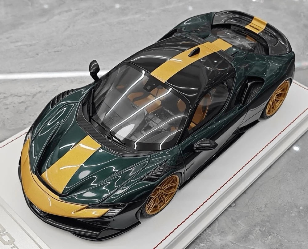 [Davis & Giovanni] 1:18 Ferrari 2023 SF90 Spider Novitec Green Model Car Resin