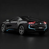 [TOY] 1:22 BMW 2013 I12 i8 Black Model Car Die-Cast