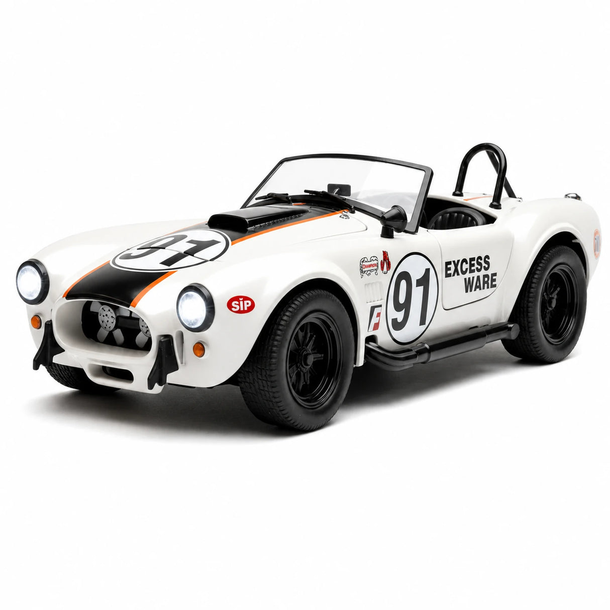 Ford 1965 Shelby Cobra 427 branco 1:22 – modelo de exposição em metal fundido