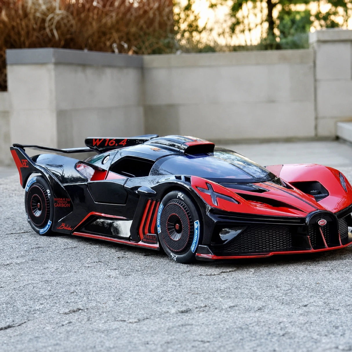 [TOY] 1:24 Bugatti 2021 Bolide rosso modellino di auto Die-Cast