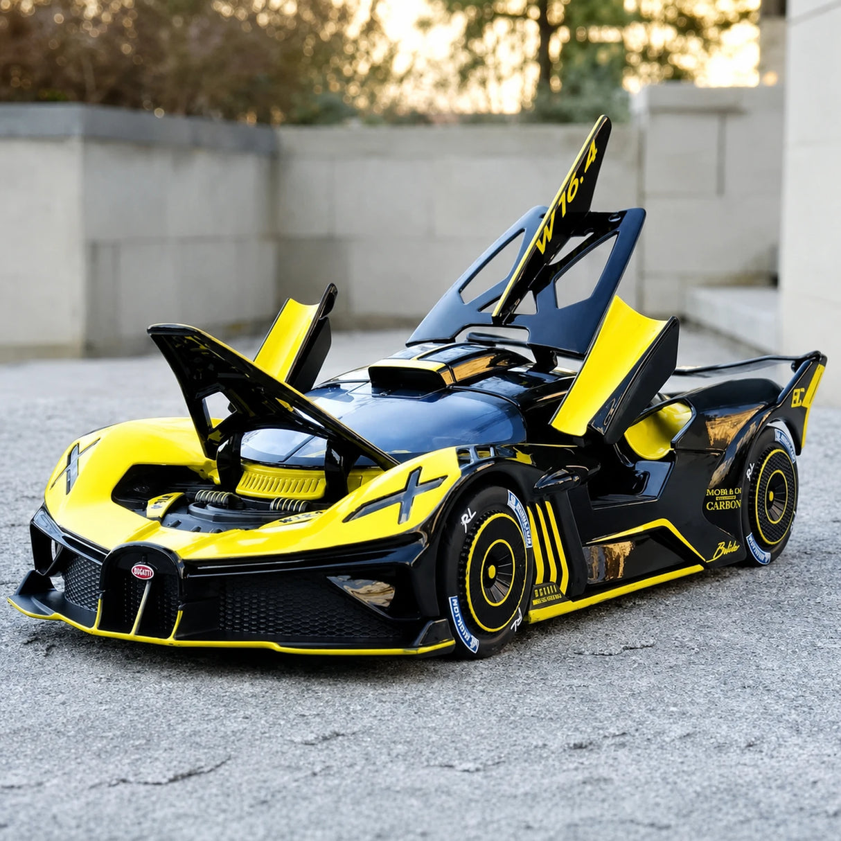 [TOY] 1:24 Bugatti 2021 Bolide Yellow pienoismalli Die-Cast