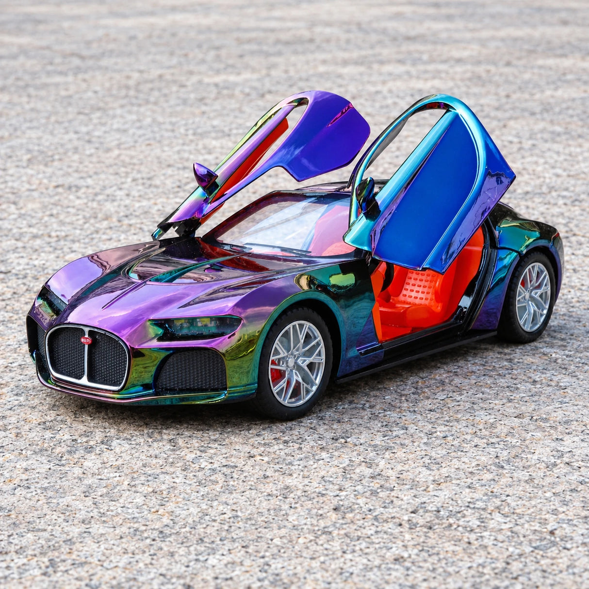 [TOY] 1:24 Bugatti 2024 Tourbillon viola Gradient modellino di auto Die-Cast