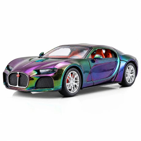 [TOY] 1:24 Bugatti 2024 Tourbillon Purple Gradient Model Car Die-Cast