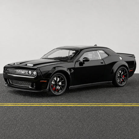 Dodge 2018 تشالنجر SRT هيلكات بلاك 1:24 – نموذج عرض مصبوب، مصبوب.