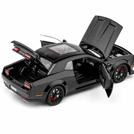 Dodge 2018 تشالنجر SRT هيلكات بلاك 1:24 – نموذج عرض مصبوب، مصبوب.