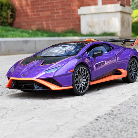 [TOY] 1:24 Lamborghini 2023 Huracan STO Purple Model Car Die-Cast