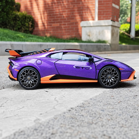 [TOY] 1:24 Lamborghini 2023 Huracan STO Purple Model Car Die-Cast