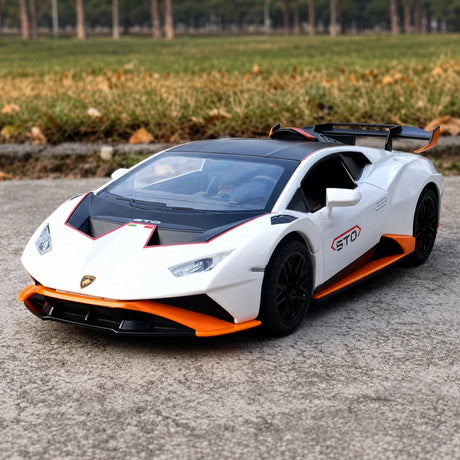 [TOY] 1:24 Lamborghini 2023 Huracan STO White Model Car Die-Cast