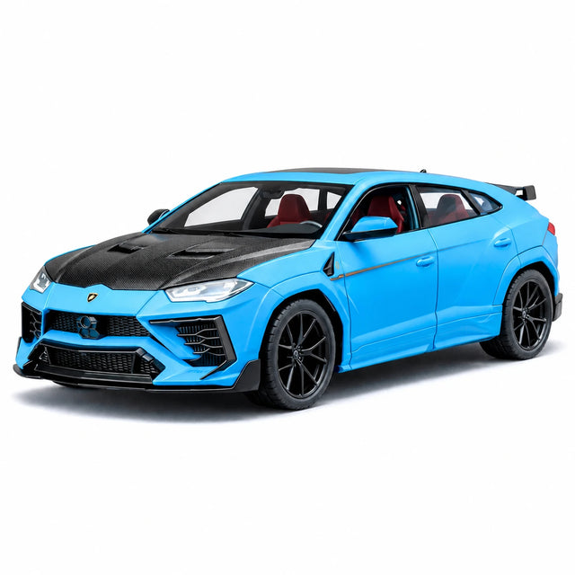 [TOY] 1:24 Lamborghini 2023 Urus Mansory blå modellbil Die-Cast