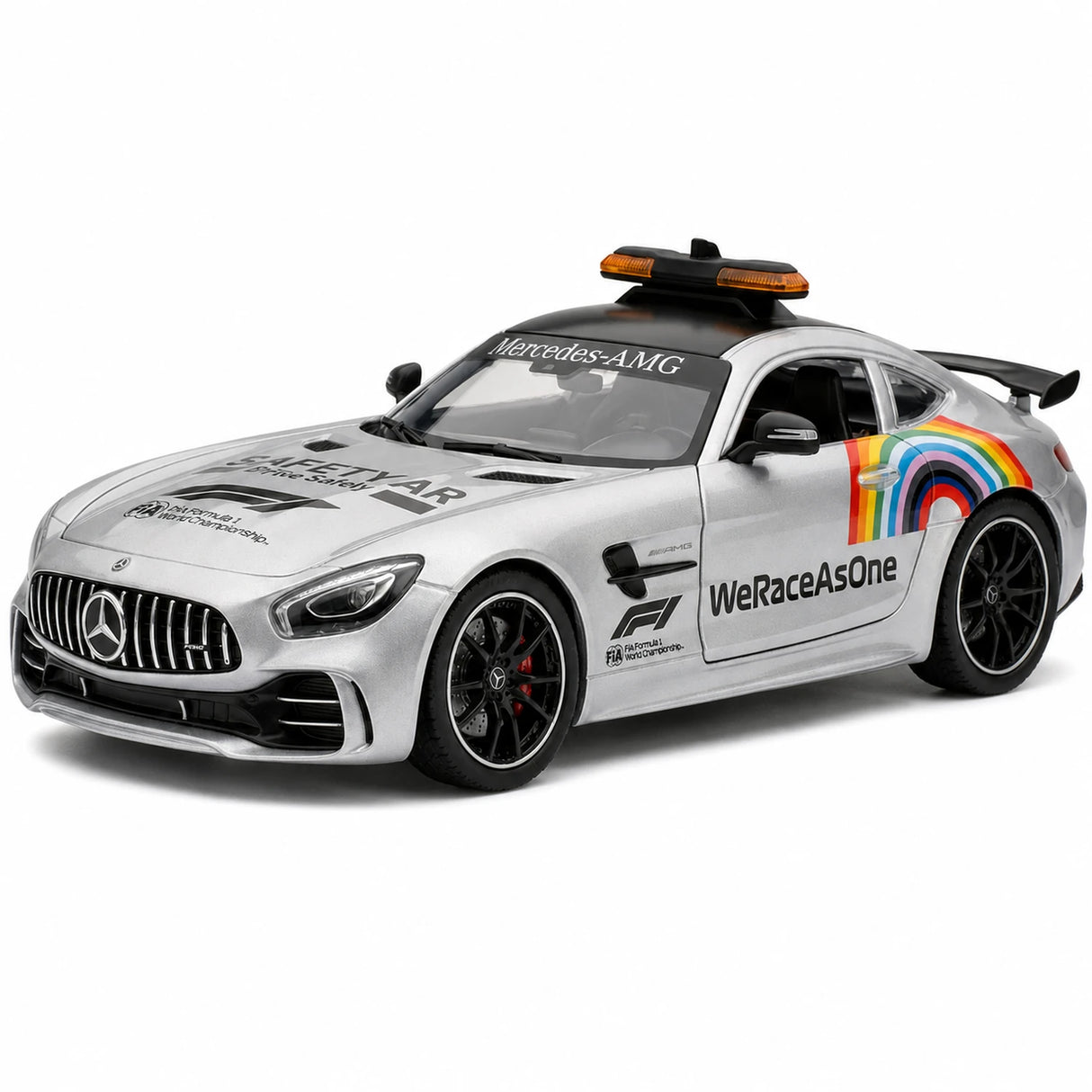 [TOY] 1:24 Mercedes-AMG 2018 GT R Safety Car argent voiture miniature Die-Cast
