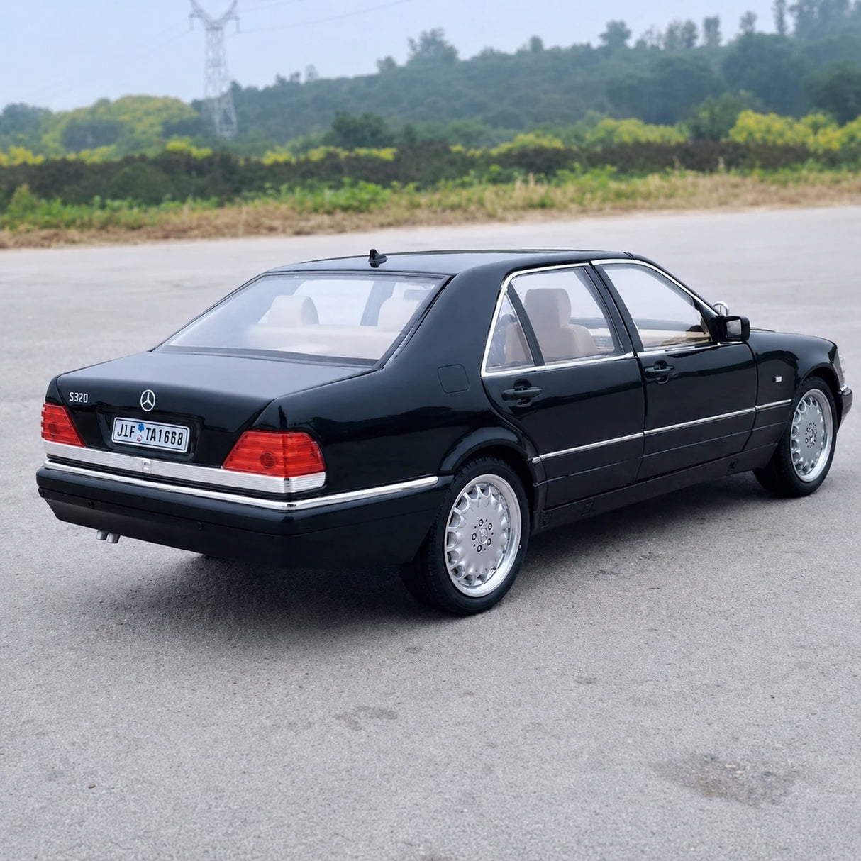 [TOY] 1:24 Mercedes-Benz 1991 600 SEL noir voiture miniature Die-Cast