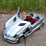 [TOY] 1:24 Mercedes-Benz 2009 SLR Stirling Moss Silver Model Car Die-Cast