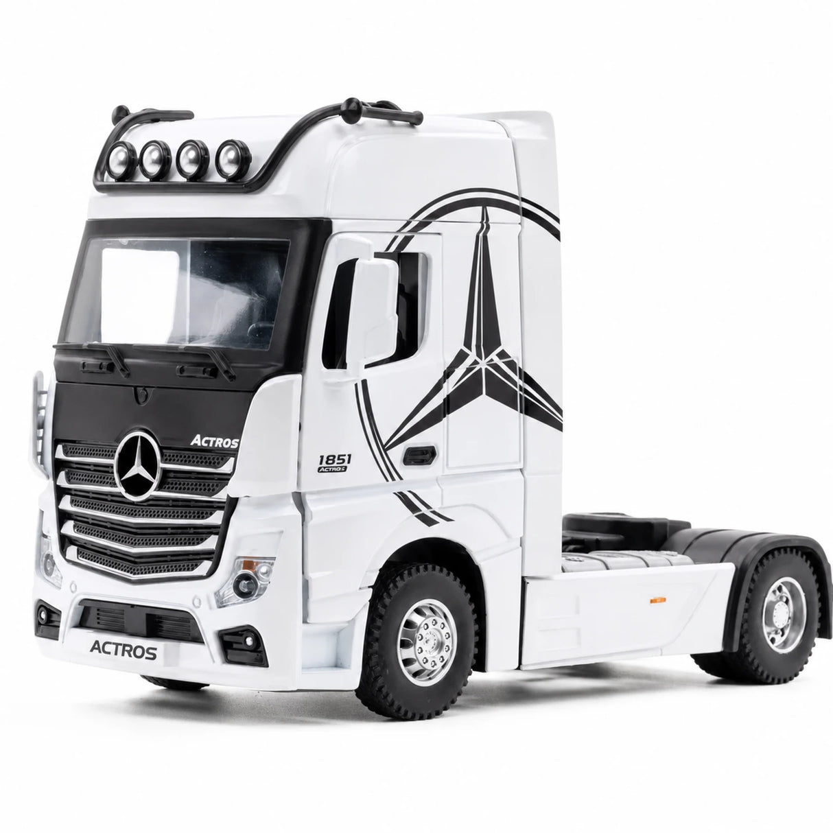 [TOY] 1:24 Mercedes-Benz 2012 Actros White Model Car Die-Cast