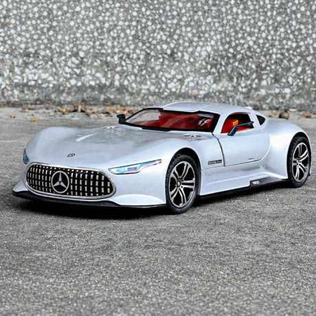 [TOY] 1:24 Mercedes-Benz 2013 AMG Vision Gran Turismo argento modellino di auto Die-Cast