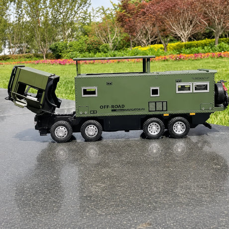 [TOY] 1:24 Mercedes-Arocs 2022 Nomadism Navigator F II Green Model Car Die-Cast