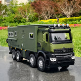 [TOY] 1:24 Mercedes-Arocs 2022 Nomadism Navigator F II Green Model Car Die-Cast