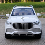 Mercedes-Maybach 2021 GLS600 Mustavalkoinen 1:24 – Valuvalettu näyttömalli
