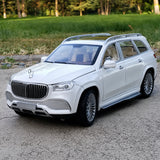 Mercedes-Maybach 2021 GLS600 Mustavalkoinen 1:24 – Valuvalettu näyttömalli