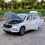 Mercedes-Maybach 2021 GLS600 Mustavalkoinen 1:24 – Valuvalettu näyttömalli