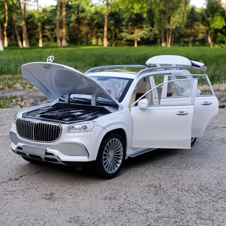 Mercedes-Maybach 2021 GLS600 1:24 bianco nero – modello espositivo in pressofuso