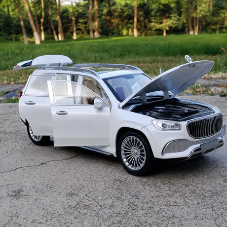 Mercedes-Maybach 2021 GLS600 1:24 bianco nero – modello espositivo in pressofuso