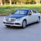 [TOY] 1:24 Mercedes-Maybach 2023 S600 Black White Model Car Die-Cast