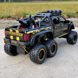 [TOY] 1:28 Ford 2020 F-150 Raptor 6x6 Off-Road Glossy Black Model Car Die-Cast