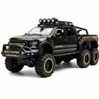 [TOY] 1:28 Ford 2020 F-150 Raptor 6x6 Off-Road Glossy Black Model Car Die-Cast